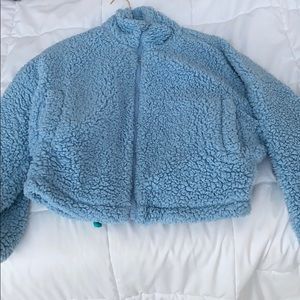 Blue cropped Urban teddy